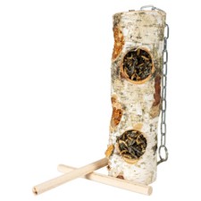 Duvo+ Snack Pour Oiseaux D'alimentation En Tronc De Bouleau Rempli 220 G, NEUF