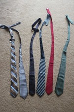Lot of 6   Men  s Tie Various Brand: Milano, Van Heusen, ALBY etc. Length 61 inch