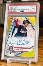 Juan Soto /50 Finest Bat Drop Gold Refractor PSA 9 2022 Finest Epic Moments