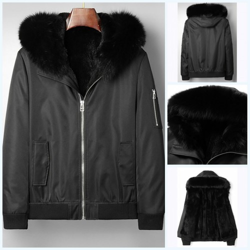 men's rabbit fur hoodie