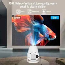 Smart HD Portable Projector 1080P for Mobile  TV Sticks, Home Theater, Adjustab