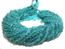 5 Strand Natural Apatite Coin Smooth Plain 5-6mm Gemstone Loose Beads 12"inch