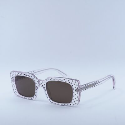 New CELINE CL4213IS 27E Shiny Crystal/Brown 51-21-140  display picture 2