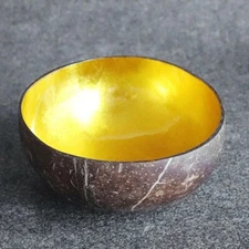 Red Food Container Compact Durable Coconut Shell Vintage Anti-Wear Painted Bowls