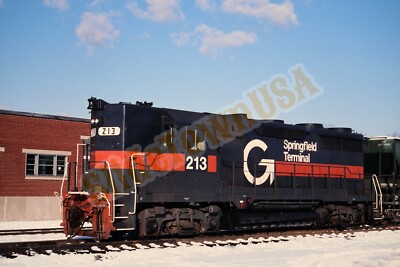 Vtg 1995 Duplicate Train Slide 213 Springfield Terminal Waterville ME X8L144