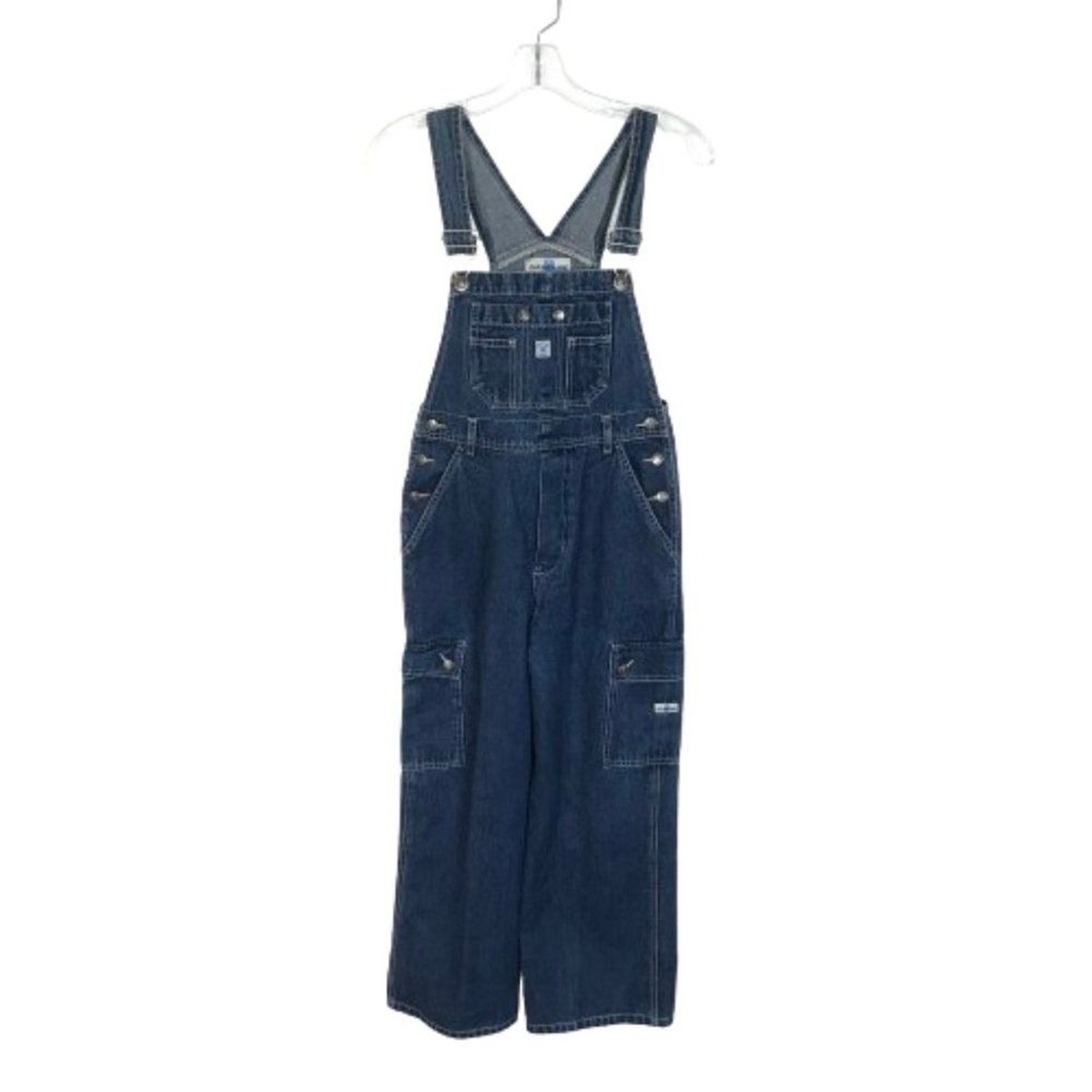 激レア 20-30s Vintage Blue Denim Coverall Blue 1930s Lapel Sleeveless Wideleg Denim Jumpsuit | Retro Stage