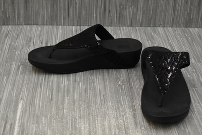 lottie chevron wedge flip flop