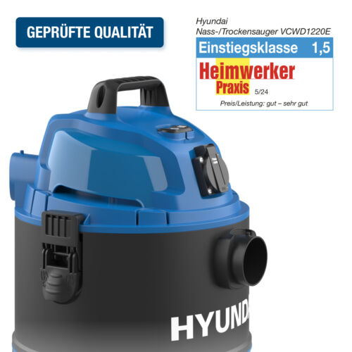 Nass Trockensauger Staubsauger Waschsauger Steckdose 1250W 20L HYUNDAI VCWD1220E - Bild 5 von 9