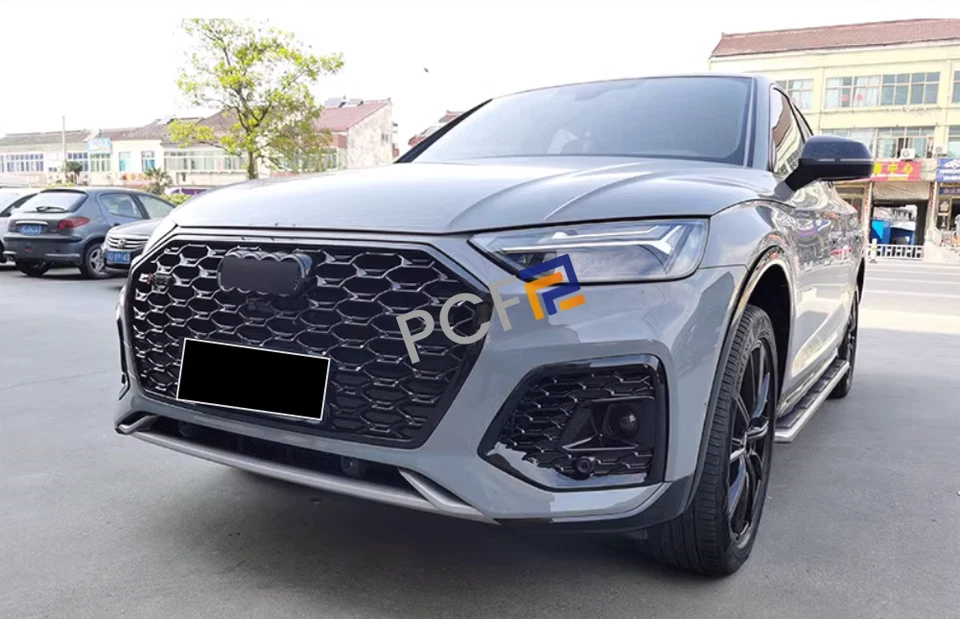 Передняя противотуманная фара ABS глянцевая черная сотовая крышка решетки для Audi Q5 SQ5 2021-2025 годов выпуска - Изображение 4 из 4