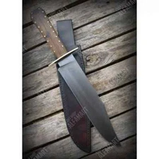 COFFIN HANDLE FIXED BLADE HANDMADE HUNTING BOWIE KNIFE OUTDOOR SURVIVAL KNIFE