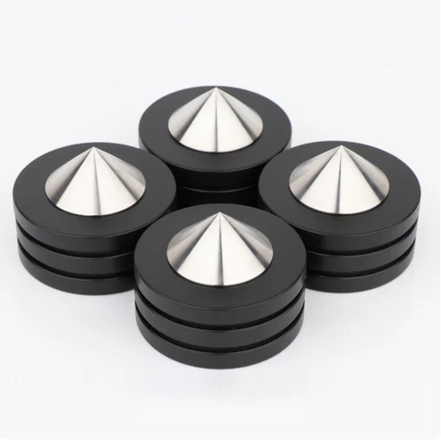 4 STCK. Stahl Isolierung Füße Pads Lautsprecher Spikes Ständer HiFi Verstärker Kegel Halterungen - Bild 9 von 29