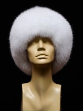 Saga Furs Genuine Pure White Arctic Fox Fur C...