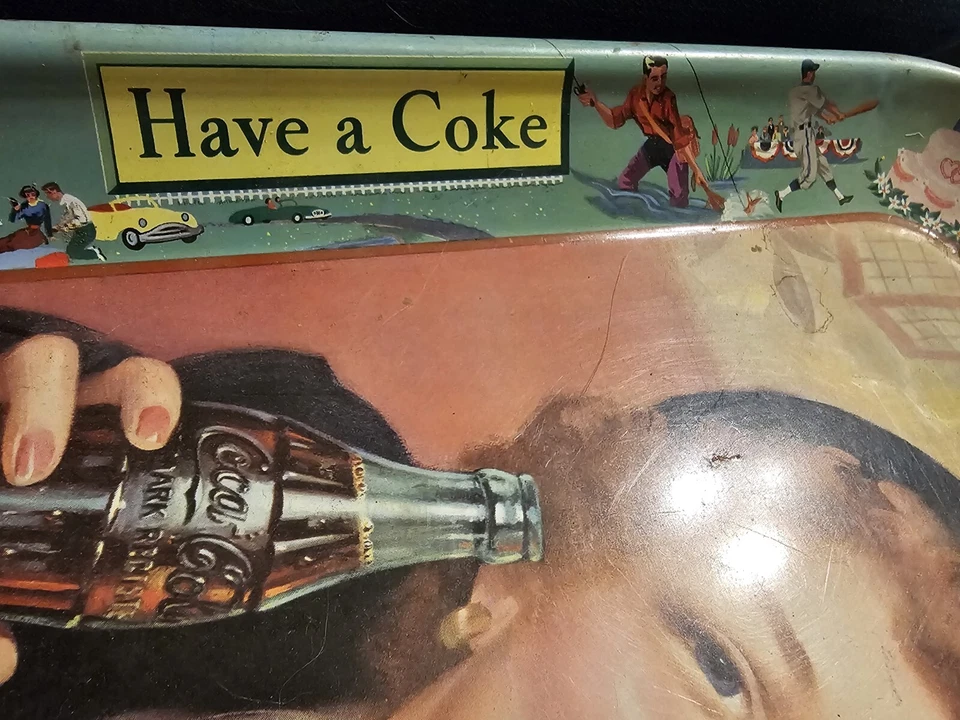 1953 Vintage Coca-Cola Tin Tray Collectible - Image 4 of 4