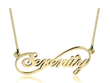 PERSONALIZED INFINITY NAME NECKLACE: STERLING SILVER, 24K GOLD, ROSE GOLD