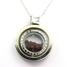 Collana Rubino Grezzo. Modello Clessidra Sferica.