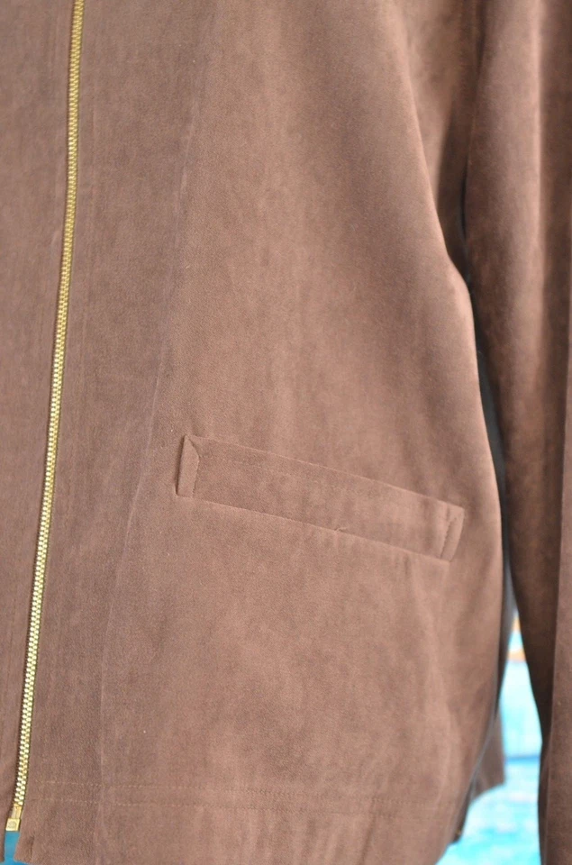 Laura Scott Women's Jacket Size Large Brown Full Zip Casual Cute Outdoor  - Image 4 of 4