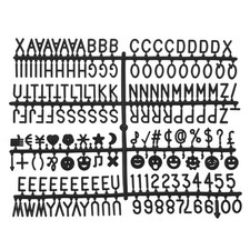 Felt Letter Board Letters Numbers 3/4 Inch Black Alphabet Changeable