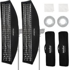 2PCS Fw30X120Cm/12 X47 Bowens Mount Strip Honeycomb Grid Softbox,Detachable Stri