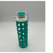 Ello 20oz Glass Bottle w/ One-Touch Flip Lid, Silicon Sleeve, BPA-Free