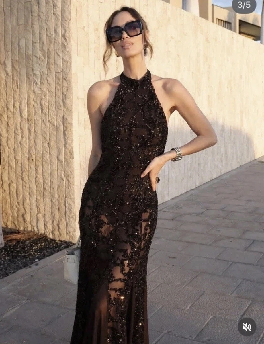 Sequin Dress Zara Prom Dresses Uk Zara Gown Black Bustier Evening Gown   Mia Bella Couture
