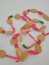 Vintage Blow Mold Christmas Garland Cookies Popcorn Candy Cane Over 8 Ft