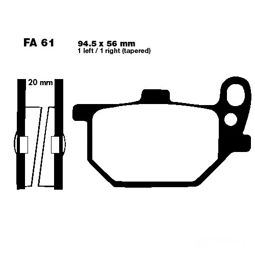 Bremsbelag BremsbeläGe EBC FA061 Vorne FüR Yamaha XS 750 SE US Custom 1980-1982-image