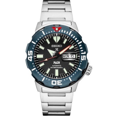 Seiko Men's  Automatic PADI Prospex Monster 200M Black Dial Watch SRPE27 - NEW