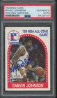 1989 NBA Hoops #166 Magic Johnson Autograph PSA DNA Authentic Auto