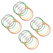 Metal 1.5mm Screw Locking Wire Keychain Cable Rope Key Holder Keyring Chain Ring