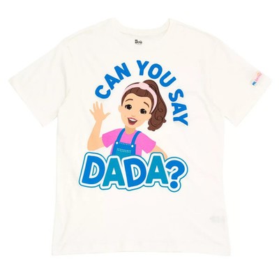 Ms. Rachel Men's Large White DADA Matching Family Short Sleeve Crew Neck T-Shirt
