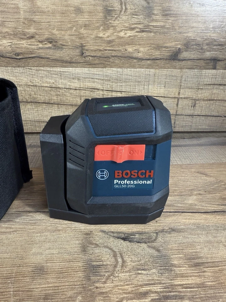 Nivel láser de línea cruzada autonivelante de haz verde Bosch 65 ft - GLL50-20G Foto 3 de 4