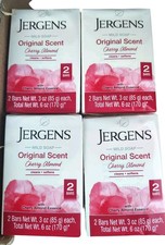Jergens Cherry Almond Mild Soap Original Scent 3oz Each 8 Total Lot Of 4