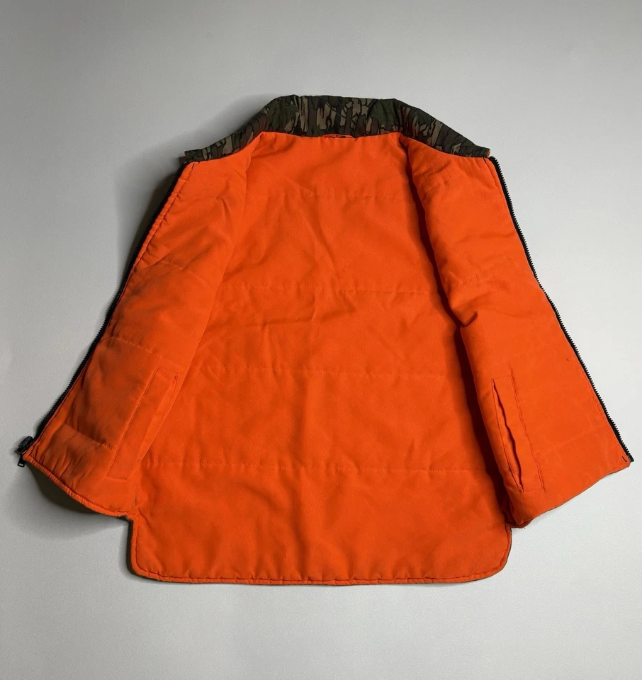 Chaleco de Caza Vintage Trebark Reversible Cremallera Completa Luz Puff Camuflaje Para Hombres S Foto 2 de 4