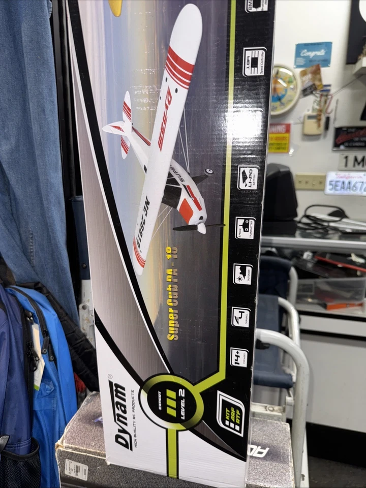 Dynam Super J3 Cub PA-18 RC Scale Trainer Yellow 1100mm 43" Wingspan - Image 2 of 4