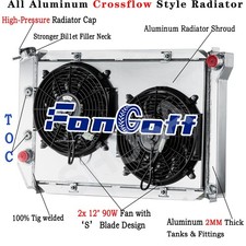 3 Row Radiatorshroudfan Fit 1971-1973 Ford Mustang Ltd Mercury Cougar 5.8l Us