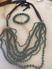 Malachite 6 Strings Beats 1-2-3-4-5MM Necklace Beads Matching Bracelet 8mm