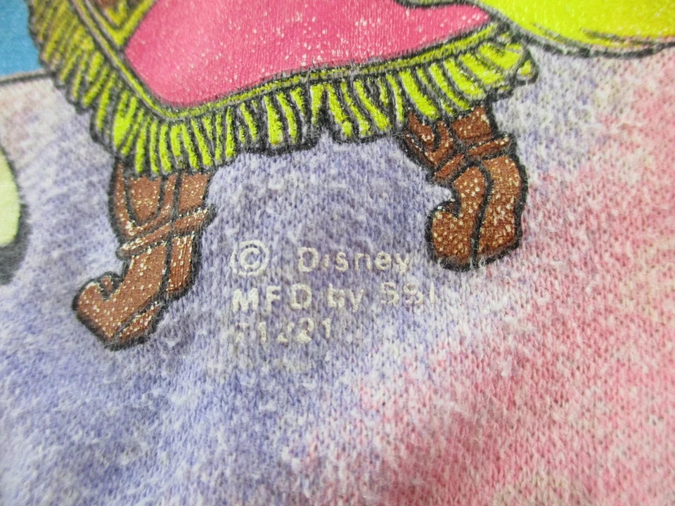 Sudadera De Colección Disney La Bella y la Bestia Niñas 4 Tie Dye Pastel EE. UU. 90s Foto 4 de 4