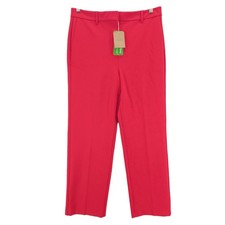 NWT BODEN Red Pimlico Ponte Pants Ecovero Stretch Size US 10 R