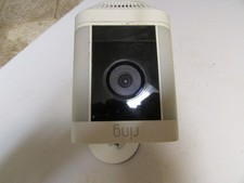 Ring Spotlight Cam Battery Security HD Outdoor Camera White with bats  chrg pnl