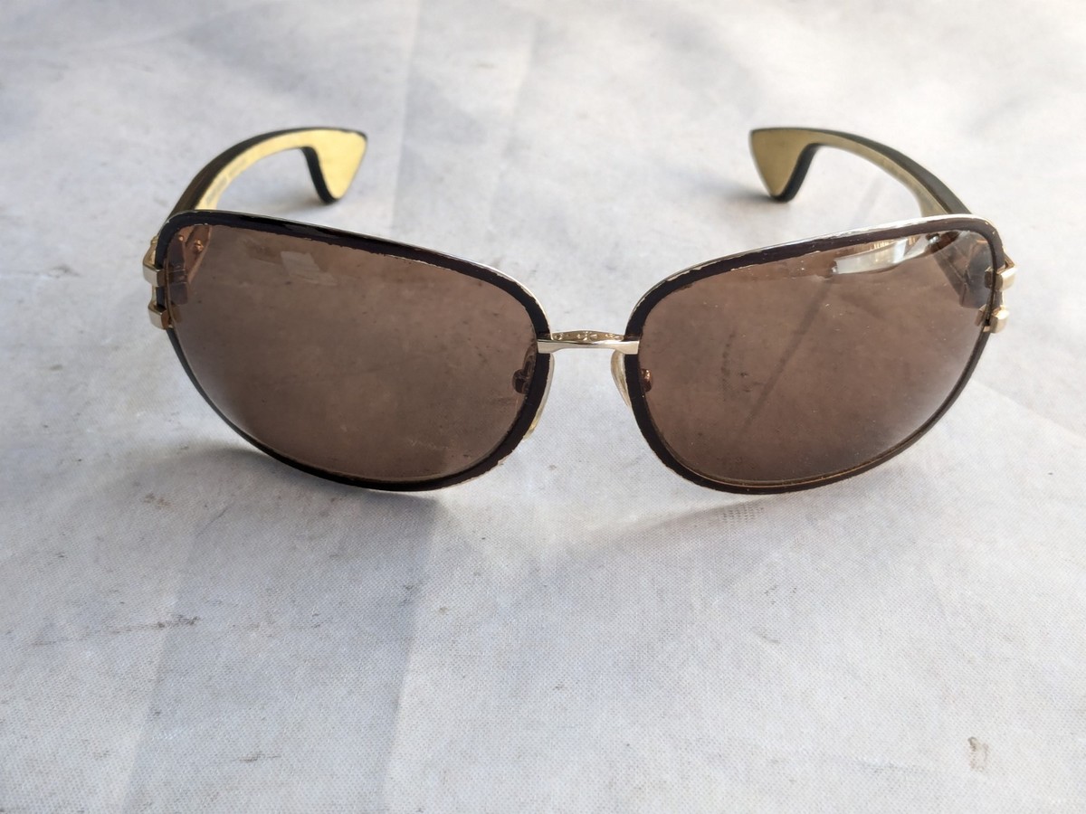 CHROME HEARTS 'Pink Candle' Sunglasses Brown Cross Sterling Silver