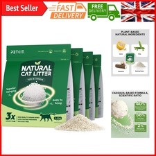 Natural Cat Litter 9.6kg - Fast Clumping, Odor Control, Eco-Friendly, Dust-Fr... 9.89 per kilo