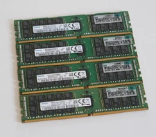 [64GB] - LOT OF 4x 16GB DDR4 ECC 2133 Samsung Registered Server RAM