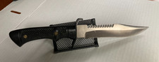 Vintage Muela COM Fixed Blade Sawback Knife W/Sheath Spain