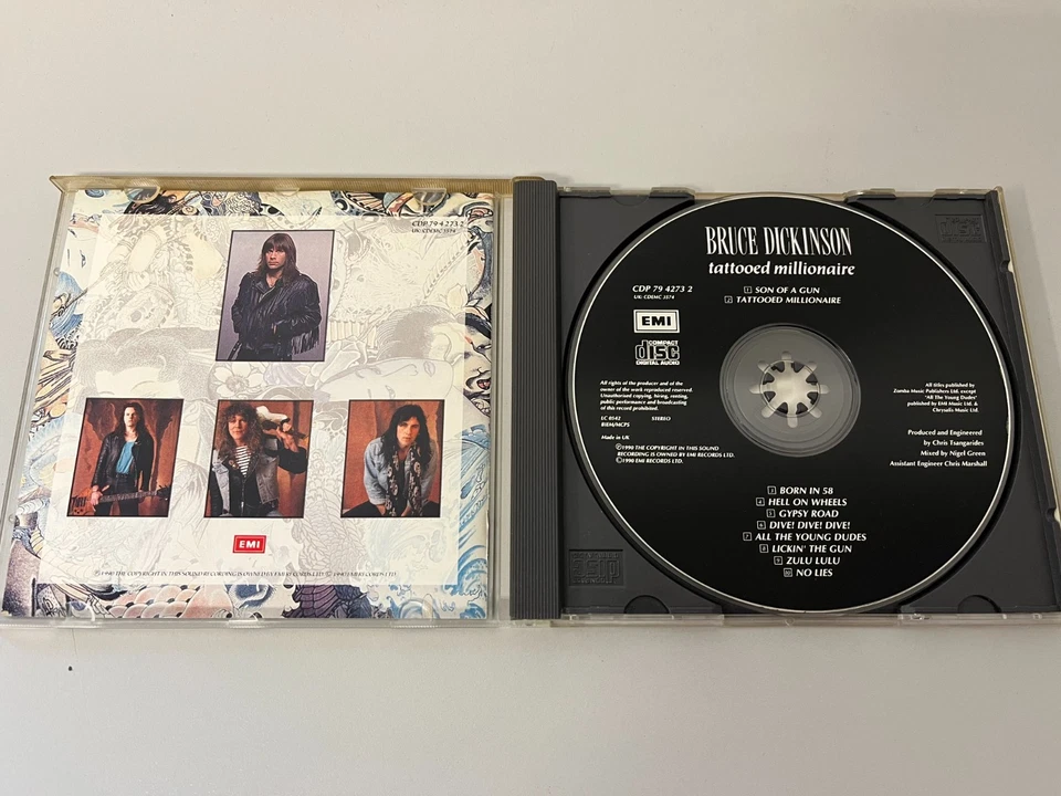 Bruce Dickinson – Tattooed Millionaire - CD © 1990 (Iron Maiden Solo) - Bild 2 von 3