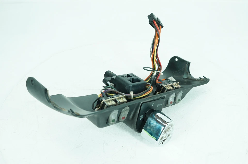 06 Harley Touring Electra Glide clásico tablero tapa de encendido interruptor juego de bloqueo sin llave Foto 4 de 4