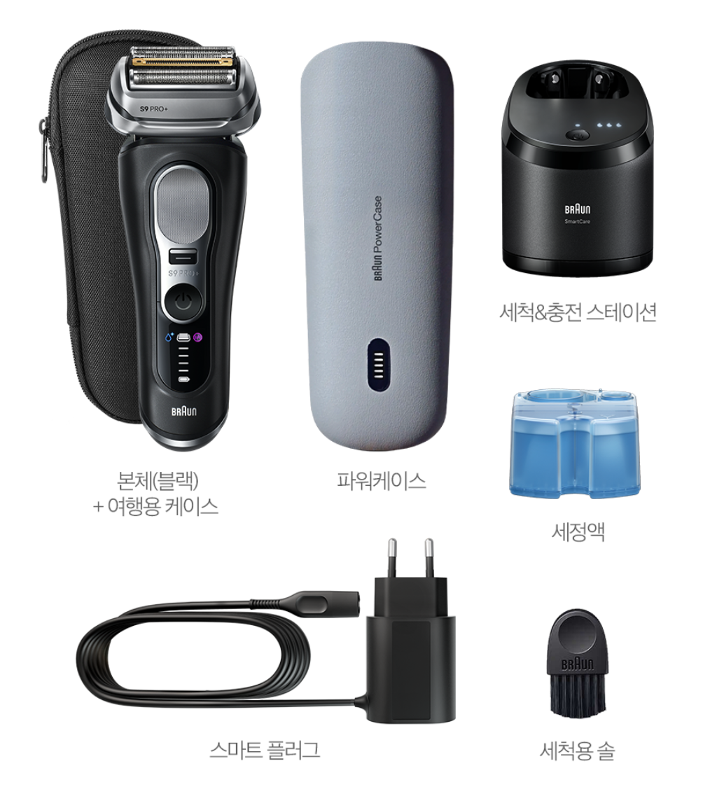 Braun Series 9 Pro+ 9660cc Electric Shaver Black w/ PowerCase