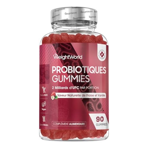 Gummies Probiotique 90 Gommes Vegan pour Cure Flore Intestinale de 45 Jours