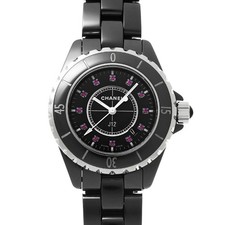 Chanel J12 33MM H1634 33mm Ceramic / Stainless Steel Black Wristwatch #WW12056