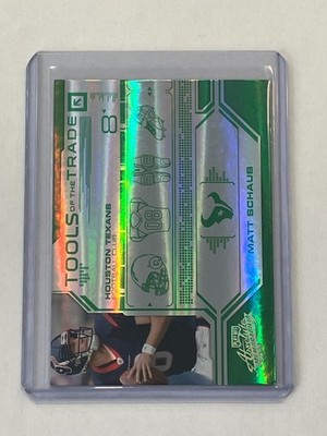 Matt Schaub 2008 Playoff Absolute Memorabilia Tools of The Trade Green #71 /25