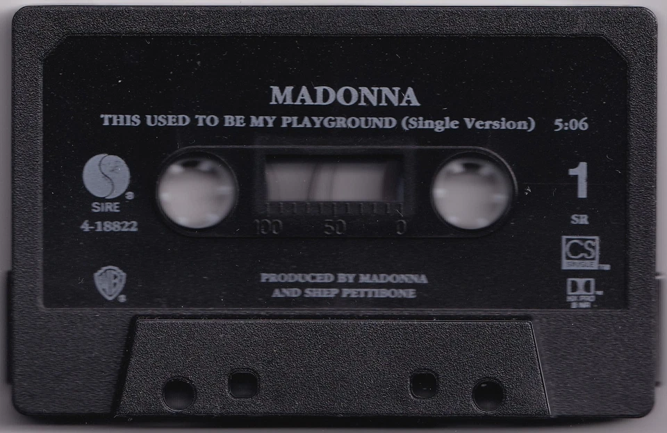Madonna This Used To Be My Playground Cassette Tape 1992 1st US Edition SR Dolby Foto 2 de 4